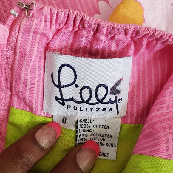 LILLY PULITZER PINK ALTER BACK DAISY DRESS..SIZE 0 - Picture 5 of 6